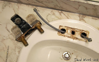 how to fix your old bathroom sink faucet, remove nuts under sink tool