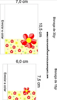 Red Flowers in Yellow Free Printable Labels.