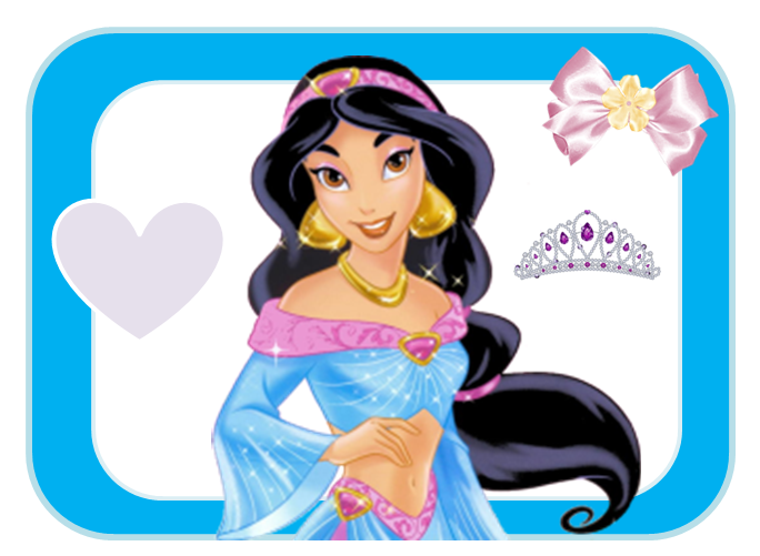 Toppers, stickers o etiquetas para Imprimir Gratis de Jasmine.