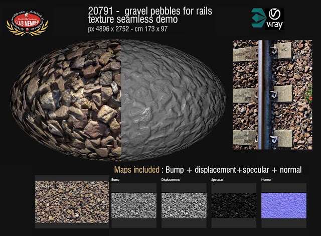 gravel pebbles for rails seamless textures Gravel pebbles for rails texture seamless together with maps