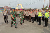 Yonmarhanlan I Ikuti Apel Gelar Pasukan Operasi Ketupat Toba 2023 di Polres Pelabuhan Belawan