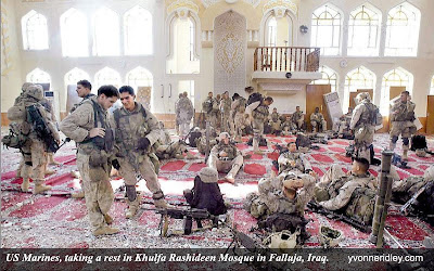 US Marines in (Mosque)Masjid 