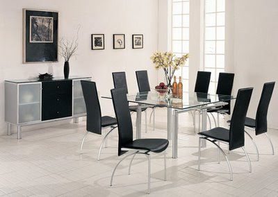 a modern dining room Set.