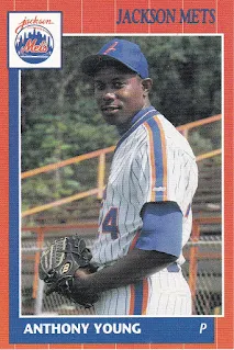 Anthony Young 1990 Jackson Mets card