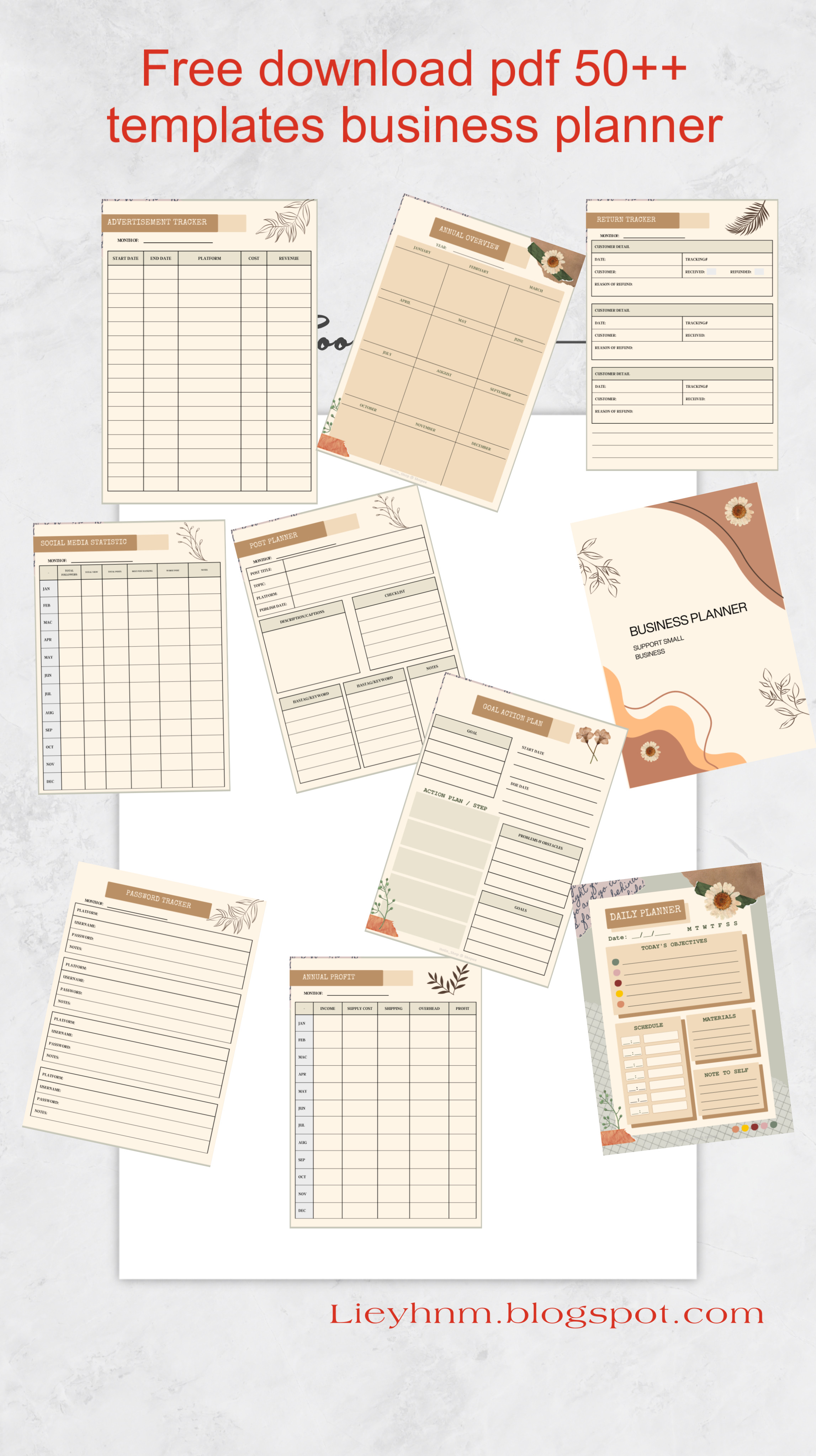 free printable small business planner