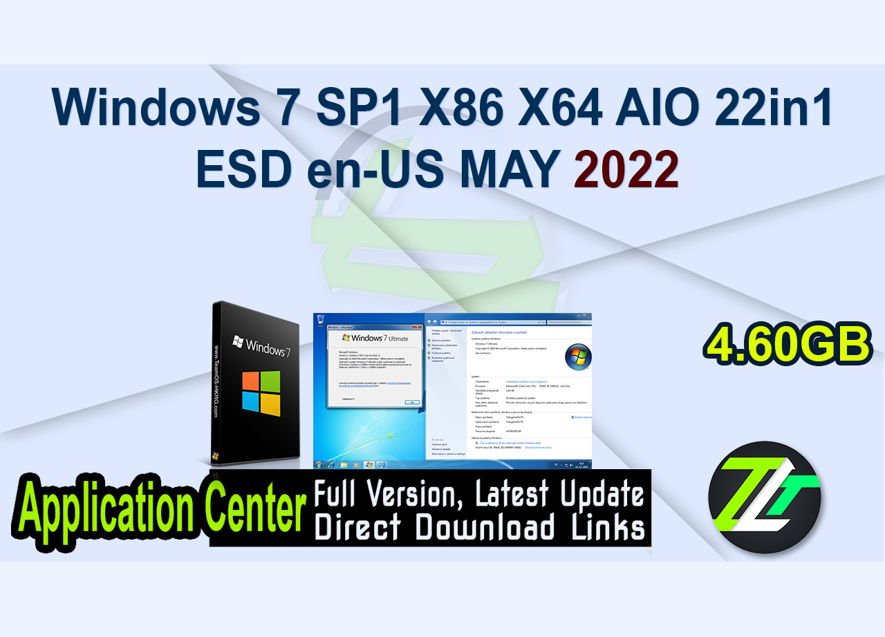 Windows 7 SP1 X86 X64 AIO 22in1 ESD en-US MAY 2022 
