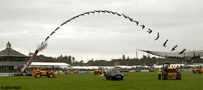 Mike Smith, The Human Cannonball flying on the Royal Norfolk Show
