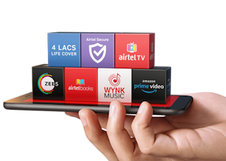 airtel tv, wynk music, amazon prime, nowtron security, Airtel book, airtel wifi pack 