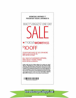 Free Printable Macy's Coupons