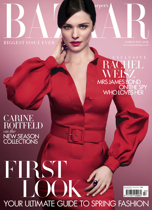 Rachel Weisz Covers UK Harpers Bazaar, March 2013