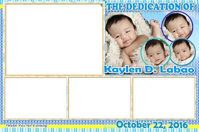 Simple Photo Booth Design for Christening Blue Concept