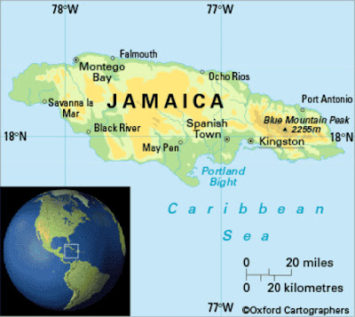 mapa de Jamaica