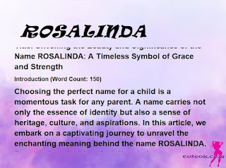 meaning of the name "ROSALINDA"