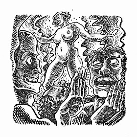 Myron Brinig, The Flutter of an Eyelid, 1933 : Illustrated by Lynd Ward : XXX: Violet Colored Mazes of Defeat
