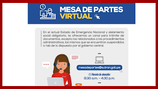 Mesa de partes virtual Sutran