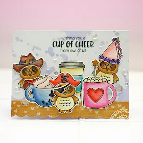 Sunny Studio Stamps: Mug Hugs & Happy Owl-o-ween Card by Lexa Levana.