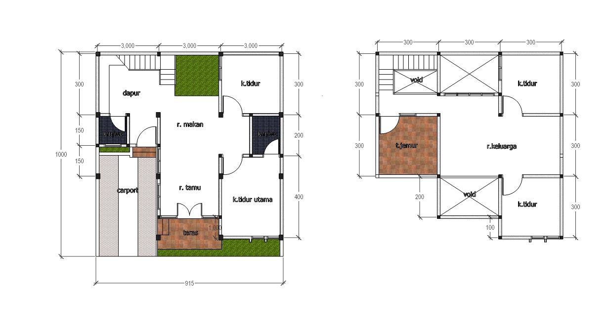 Belajar Menggambar RENOVASI RUMAH LAHAN 8 X 10