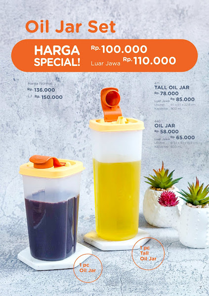 Promo Diskon Oil Jar Set Tulipware Februari 2020