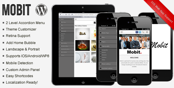Mobit Mobile WordPress Template - ThemeForest Item for Sale