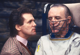 The Silence of the Lambs, Anthony Heald as Dr. Fredrick Chilton, with Hannibal Lecter