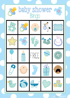 Bingo para Baby Shower de Niño, para Imprimir Gratis.