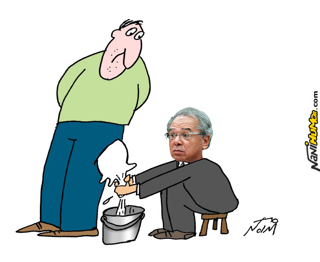 Resultado de imagem para paulo guedes charges