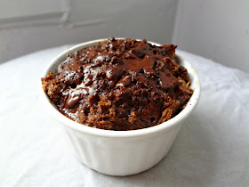 Dark Chocolate Bread Pudding (Lightened Up)