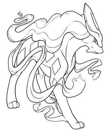 Suicune Pokemon Coloring Pages - Free Pokemon Coloring Pages