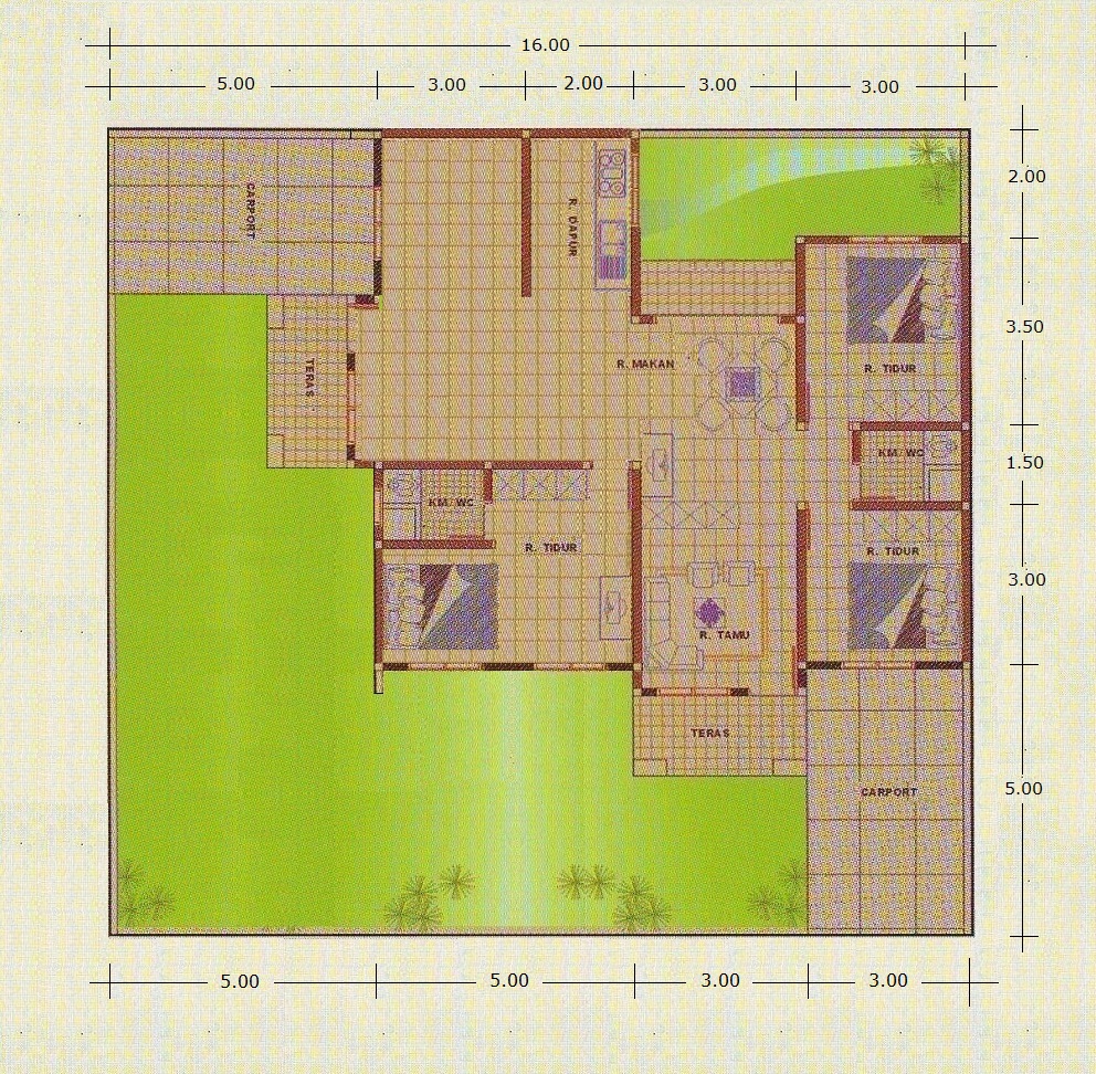 Peta Denah Rumah Minimalis Type 36. denah rumah minimalis 