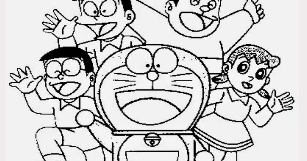 Koleksi Gambar Kartun Doraemon Yang Belum Diwarnai  