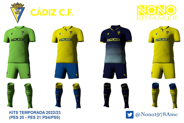 Cádiz CF 22-23 Kits (PC/PS4/PS5) For eFootball PES 2021