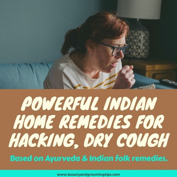 woman coughing pic - powerful dry cough indian home remedies