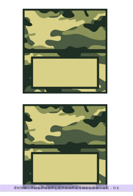 army military party camo food labels