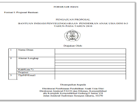 PENGAJUAN PROPOSAL BANTUAN PAUD USIA 0- 3 TAHUN PADA TAHUN 2018