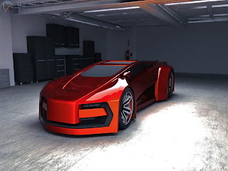 Futuristic 3ds Max concept car for future