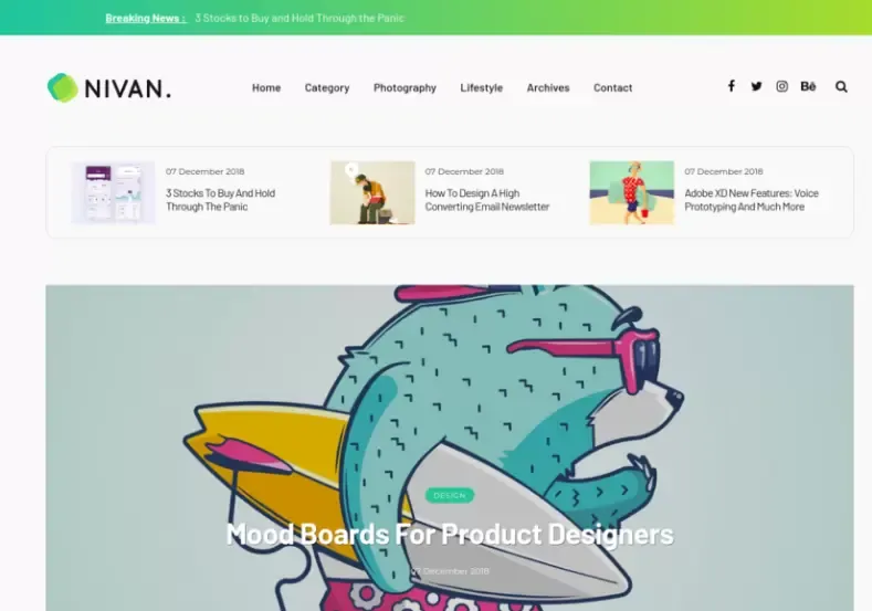 Nivan Blogger Template is a creative and responsive blogger theme