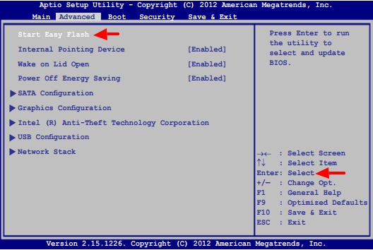 cara update bios dengan flashdisk drive