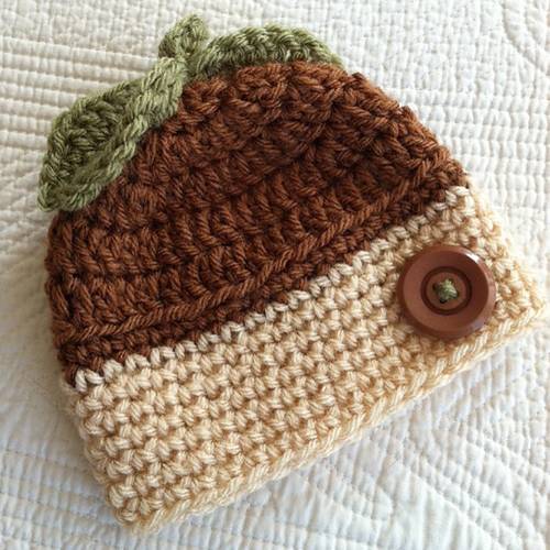 Crochet Acorn Baby Hat - Free Pattern