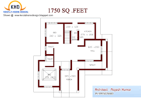 Home plan and elevation - 1750 Square Feet