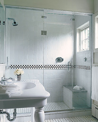 black and white tile bathroom. lack and white tile,