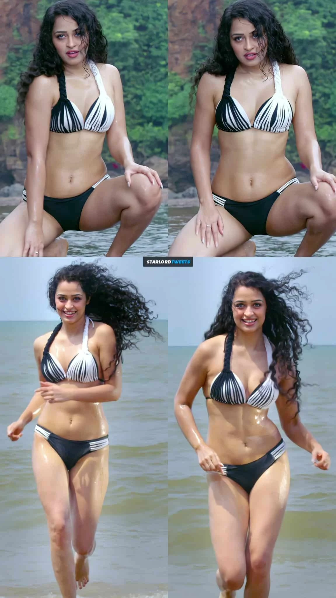 Apsara Rani Sexy in Lingerie Beach Pictures