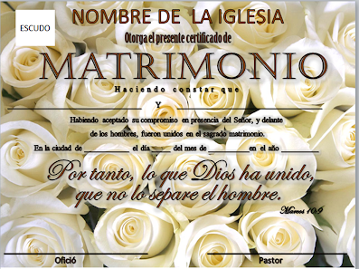 Certificado de matrimonio para descargar