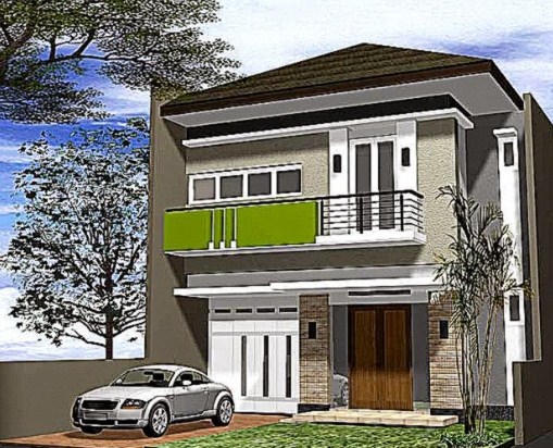 model rumah minimalis 2 lantai tampak depan