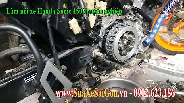 Làm nồi xe côn tay Honda Sonic 150 chuyên nghiệp