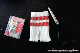 http://mimimommyandme.blogspot.com/2014/05/diy-doll-tube-sock-pants.html #tubesock #doll #pants