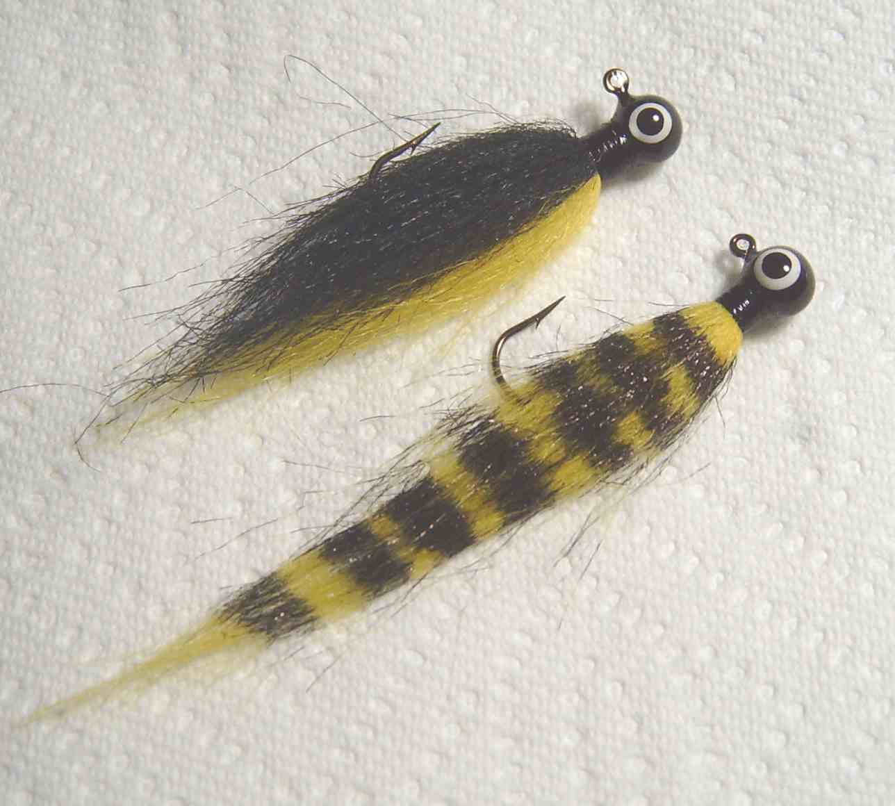 Pups Jig Works Black N Yellow Hair Jigs