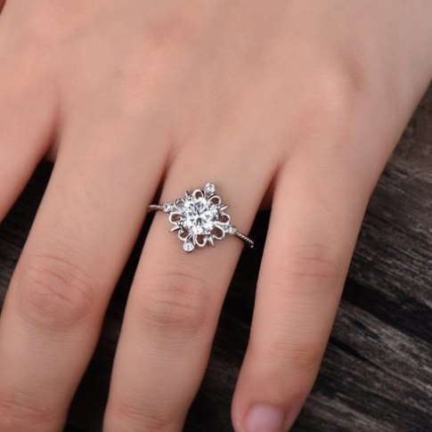 forever one moissanite engagement ring