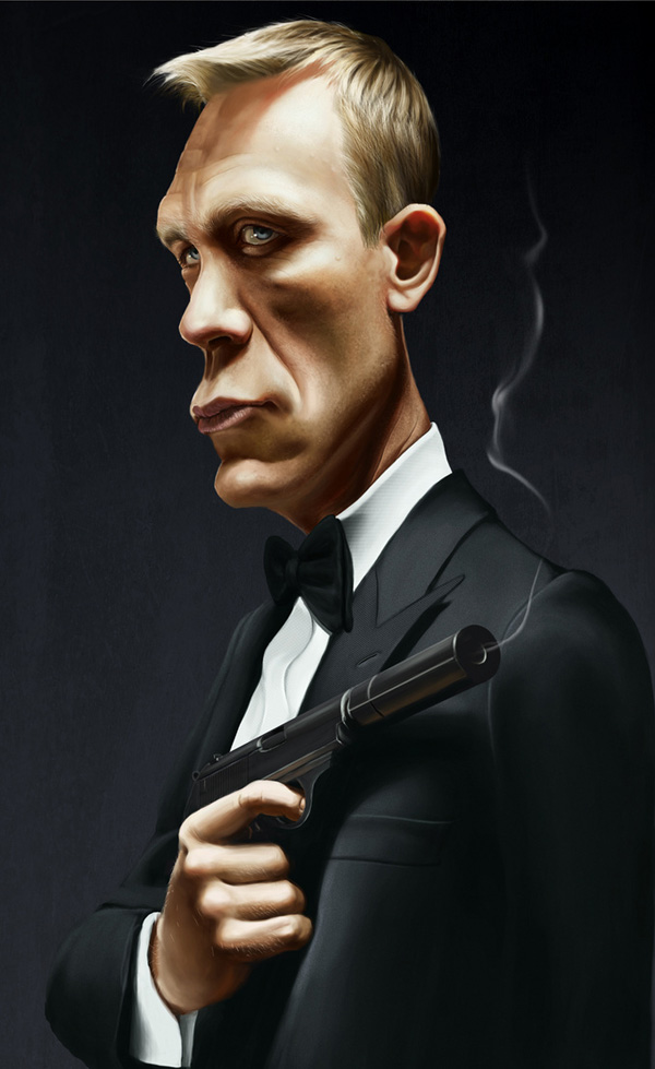 daniel craig caricature