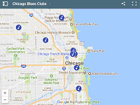 Chicago Blues Clubs map