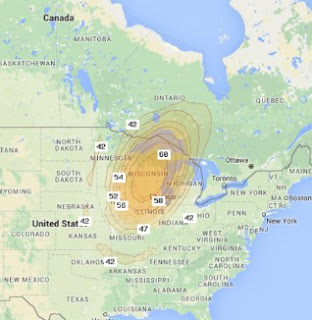 Footprint Maps Echostar 11 at 110.0°W